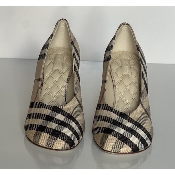 Burberry Women's Pump Alabaster IP Check Shoes 8.5 US (38.5) 8100970 IT NIB $890 - Picture 4 of 15